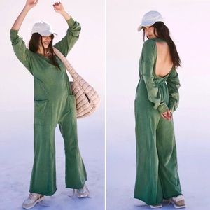 Free People Green Jumpsuit